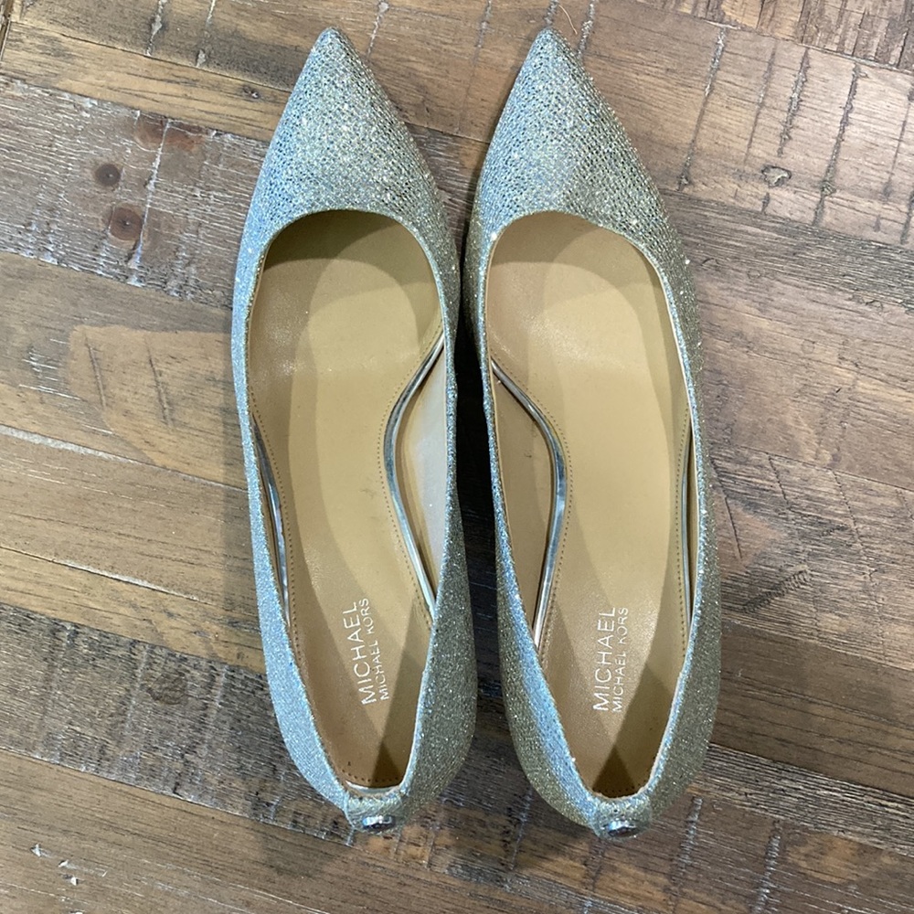 MICHAEL Michael Kors Silver Sparkly Pumps